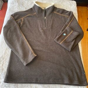 Kuhl Men's Brown Quarter-Zip Sweater size Large